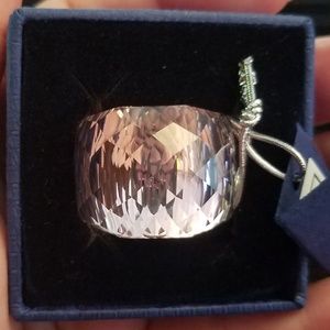 SWAROVSKI NIRVANA RING, PINK, SIZE 7 STAINLESS ST